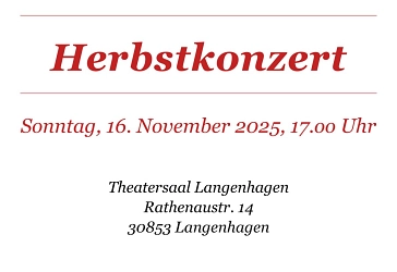 Herbstkonzert Musikschule Langenhagen